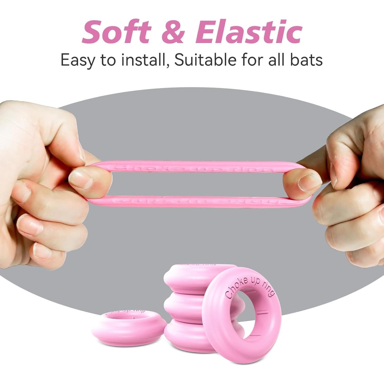 5 Anillos de Aumento de Agarre AISHAIDO para Bate de Béisbol Rosa