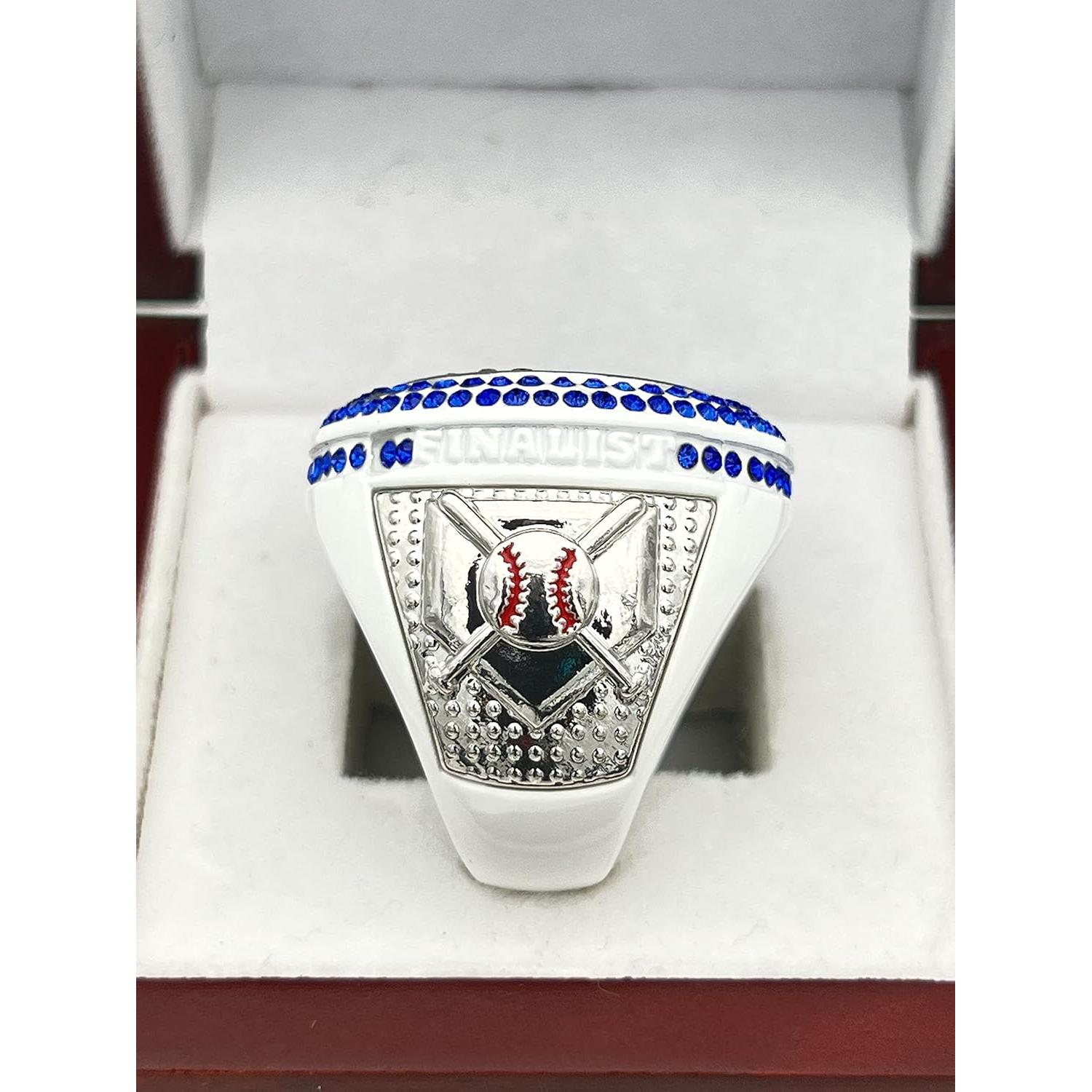 Anillo de Bateador Deluxe Softbol Béisbol Finalista Azul