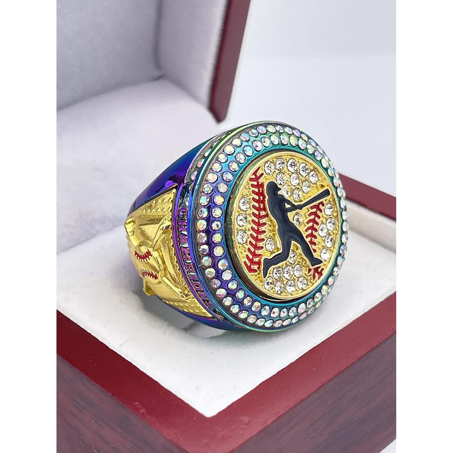 Anillo Deportivo de Campeón de Béisbol - Aleación de Zinc