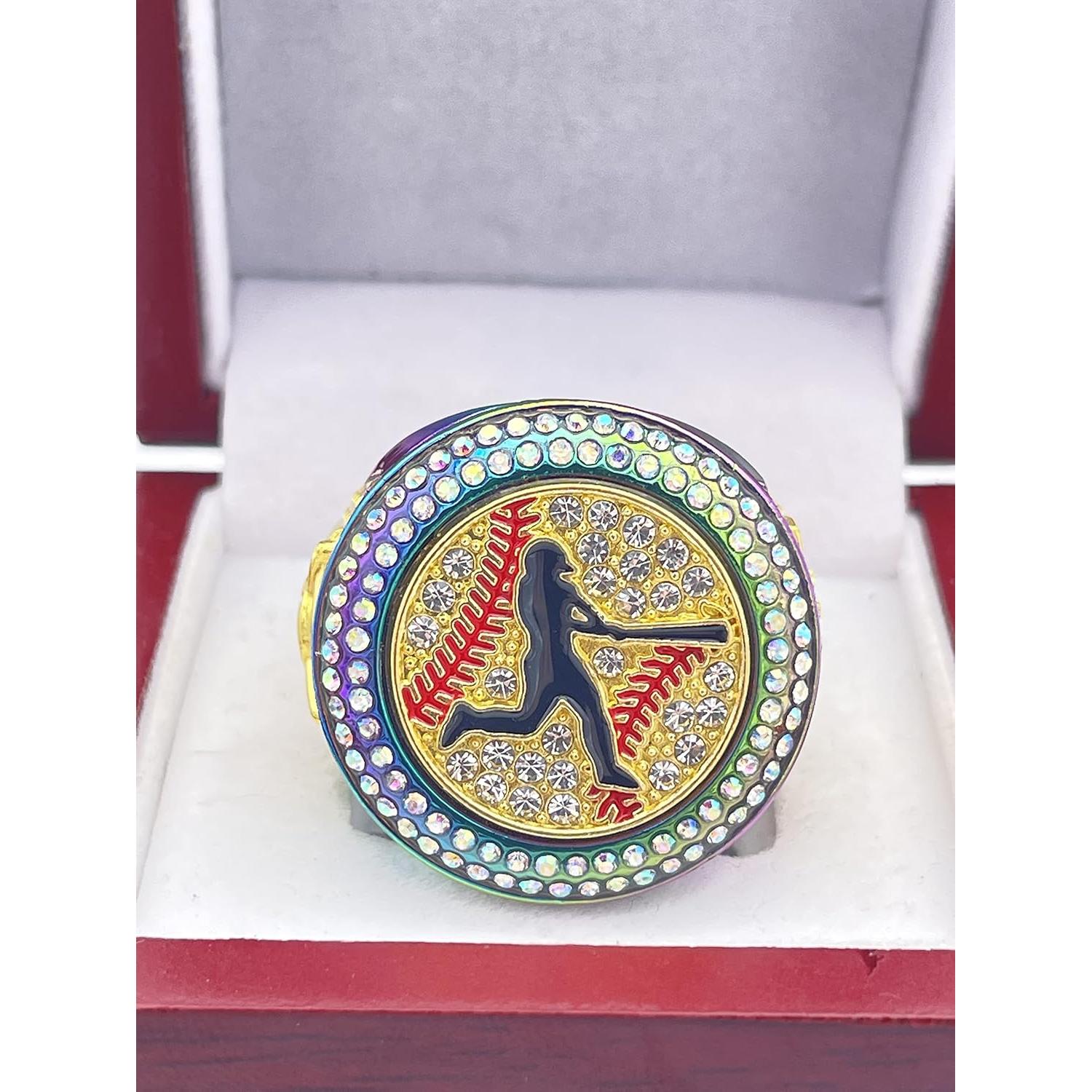 Anillo Deportivo de Campeón de Béisbol - Aleación de Zinc