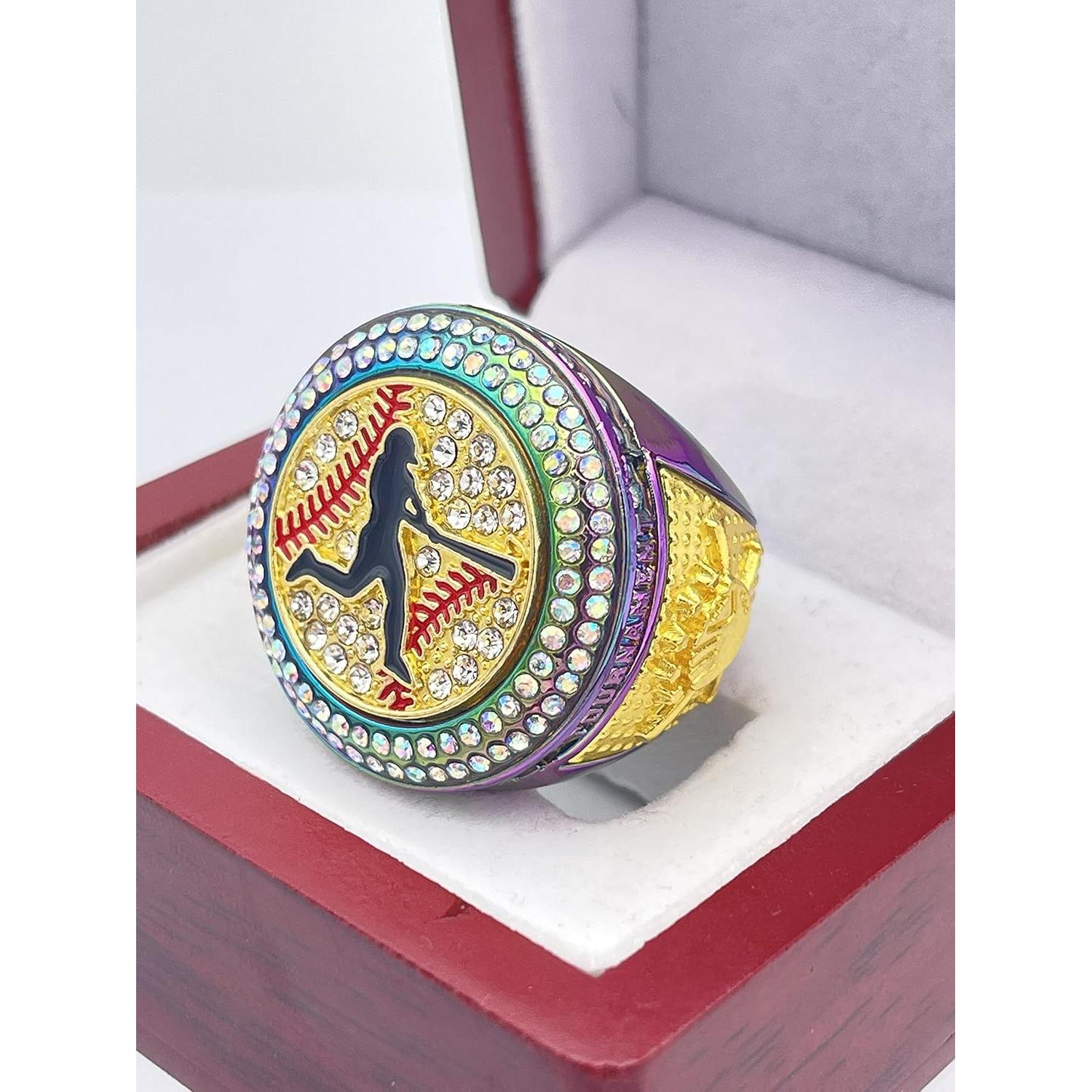 Anillo Deportivo de Campeón de Béisbol - Aleación de Zinc