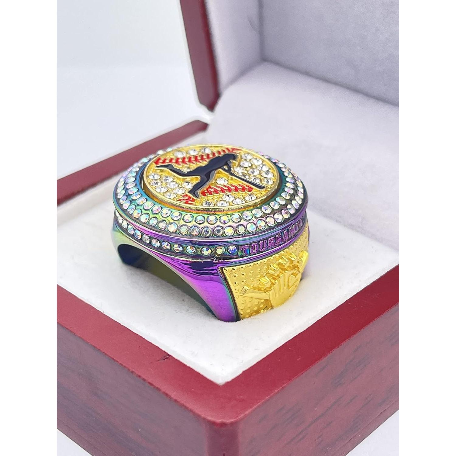 Anillo Deportivo de Campeón de Béisbol - Aleación de Zinc