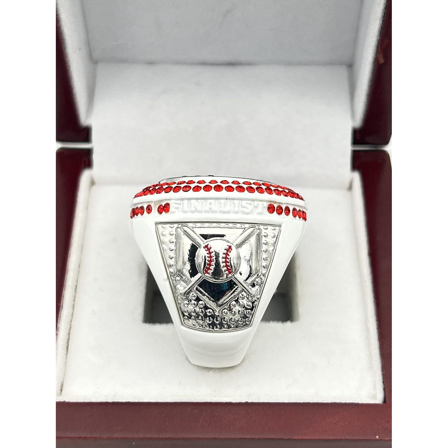 Anillo de Bateador Deluxe Softbol Béisbol Blanco Rojo 28-10