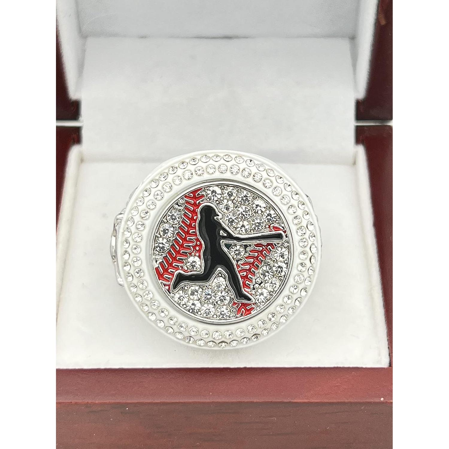 Anillo de Campeonato Softbol y Béisbol Deluxe Blanco 28-02