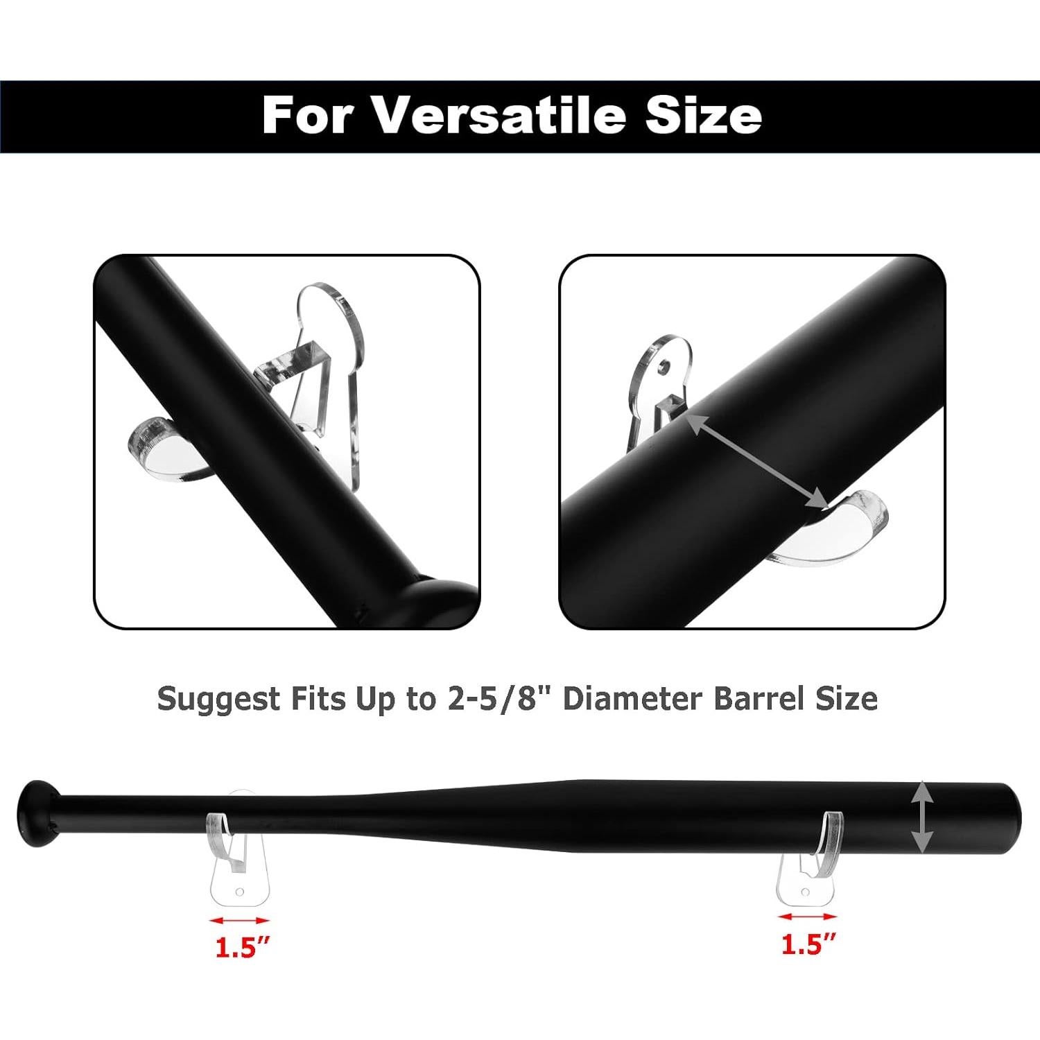 Soporte de Montaje en Pared Cosmos para Bate de Béisbol Acrílico