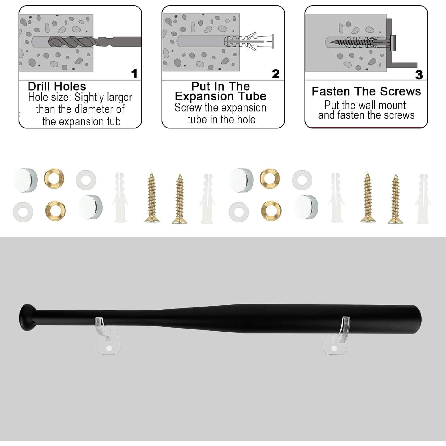 Soporte de Montaje en Pared Cosmos para Bate de Béisbol Acrílico