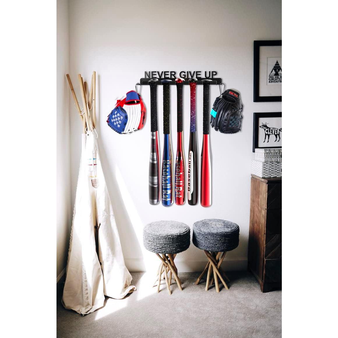 Soporte de Bate de Béisbol Veimia para 10 Bates - Montaje en Pared