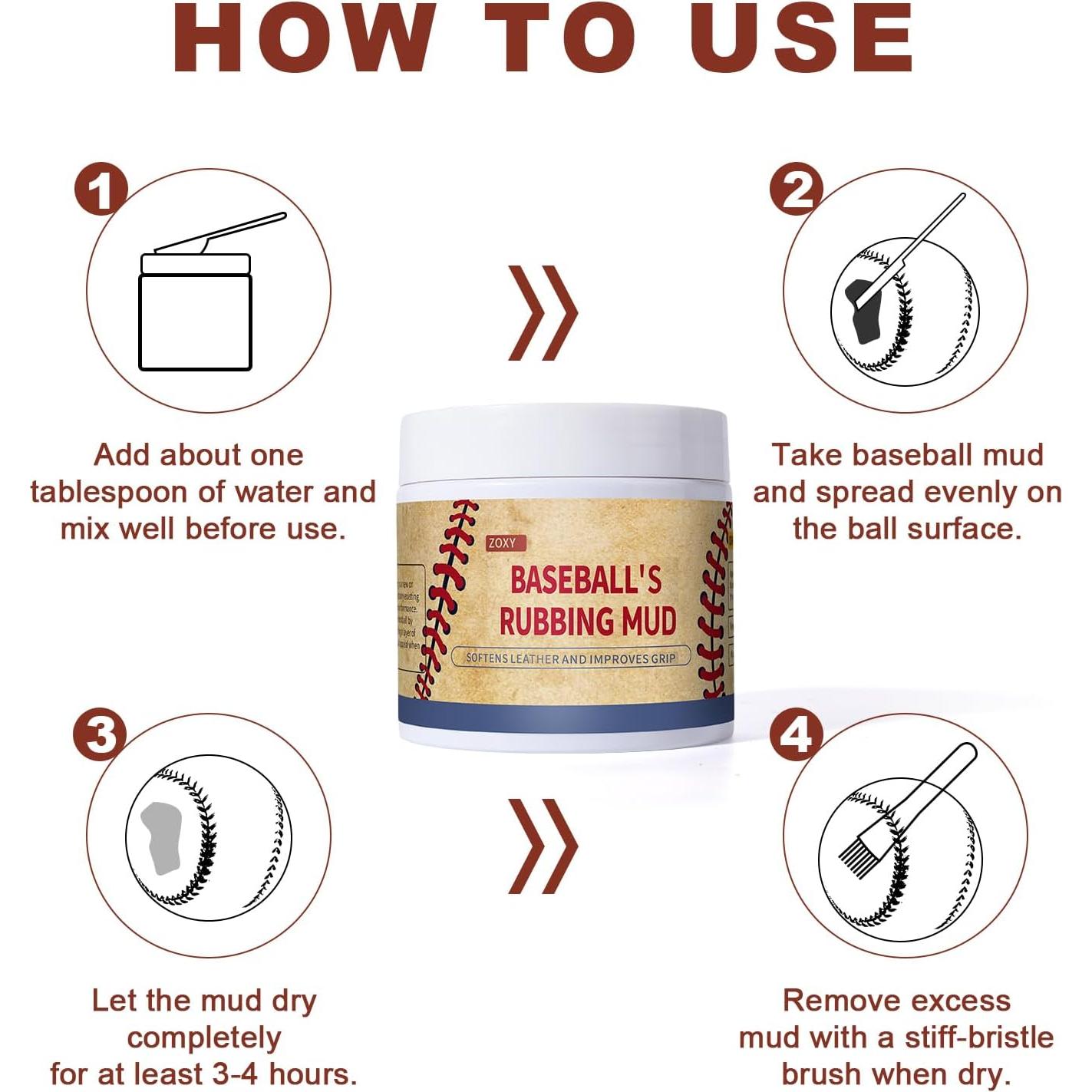 Barro para Béisbol ZOXY Mud06 - Mejora Agarre y Reduce Brillo