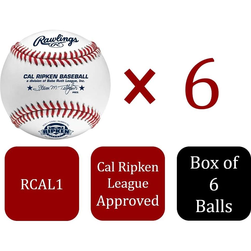 Pelotas de Béisbol Juvenil Rawlings Cal Ripken 6 Unidades