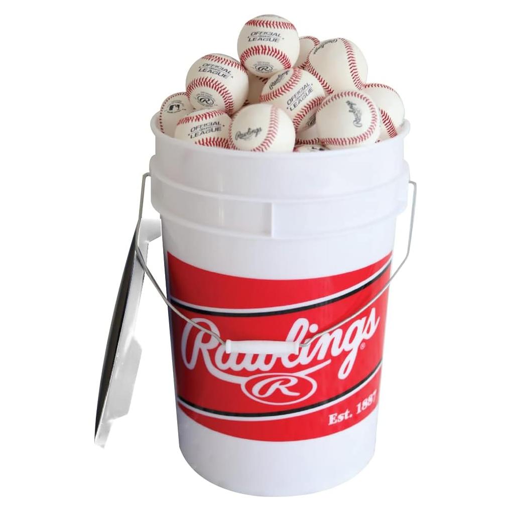 Pelotas de béisbol Rawlings ROLB1X - Cubo 24 unidades 14U