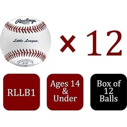 Pelotas de béisbol Rawlings RLLB1 Juvenil 14U - Docena