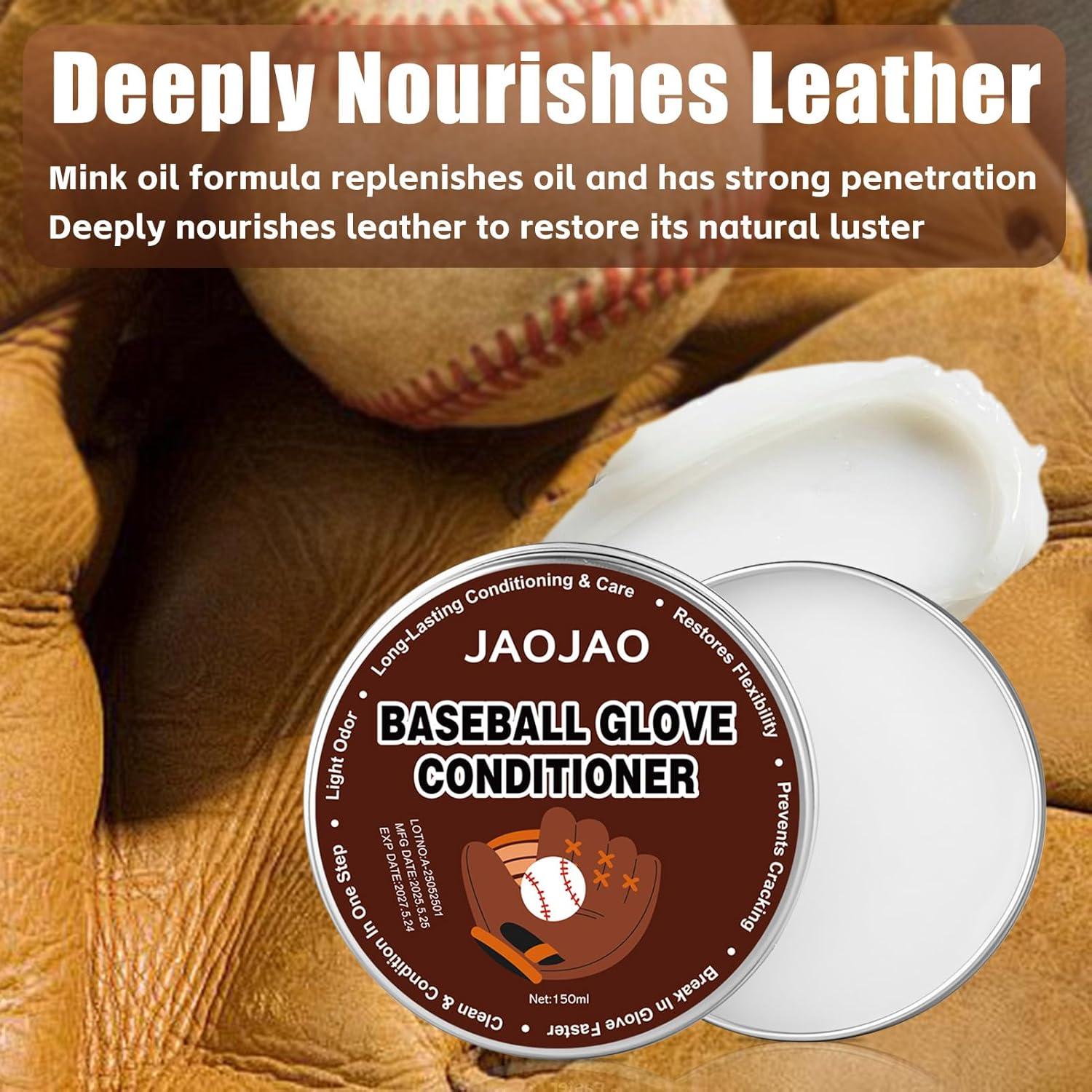 Aceite para Guantes de Béisbol JAOJAO 150 g - Acondicionador de Cuero