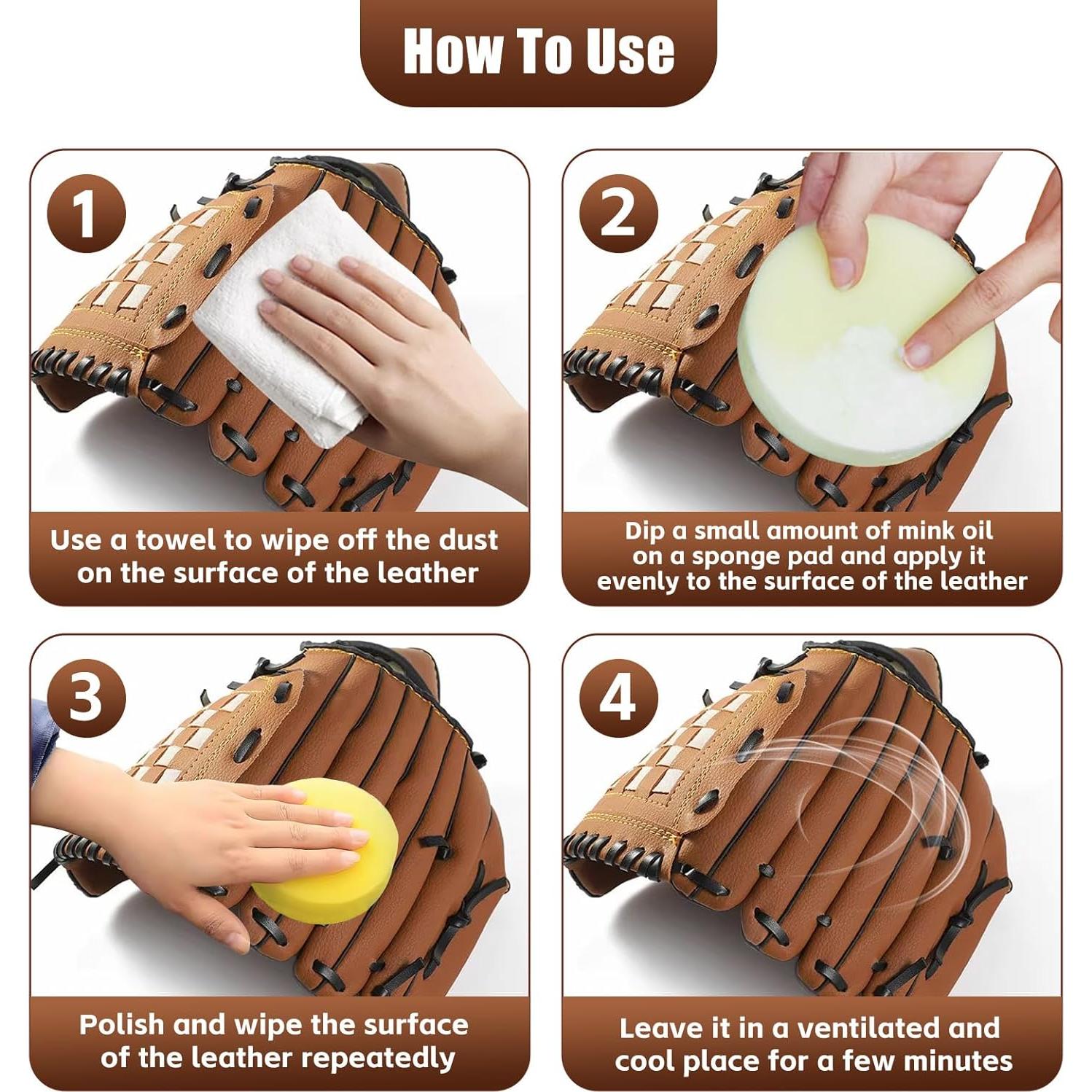 Aceite para Guantes de Béisbol JAOJAO 150 g - Acondicionador de Cuero