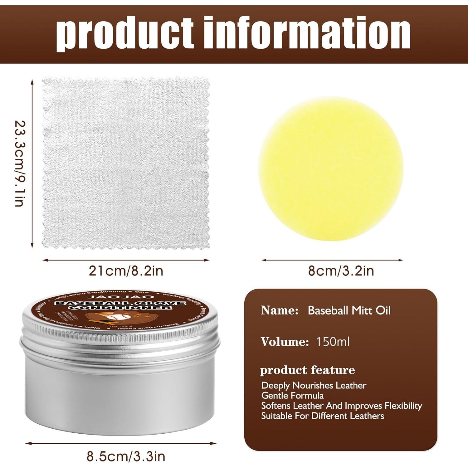 Aceite para Guantes de Béisbol JAOJAO 150 g - Acondicionador de Cuero