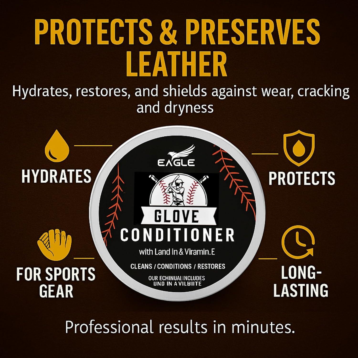 Crema Acondicionadora de Cuero Eagle 2 Piezas - Guantes y Balones