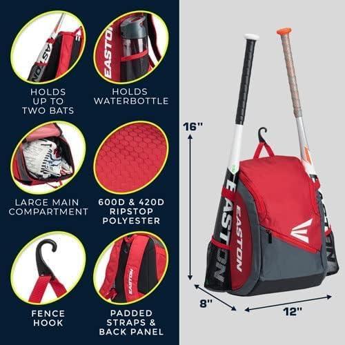 Mochila de Béisbol Easton LISTA PARA JUEGO para Jóvenes - Rojo