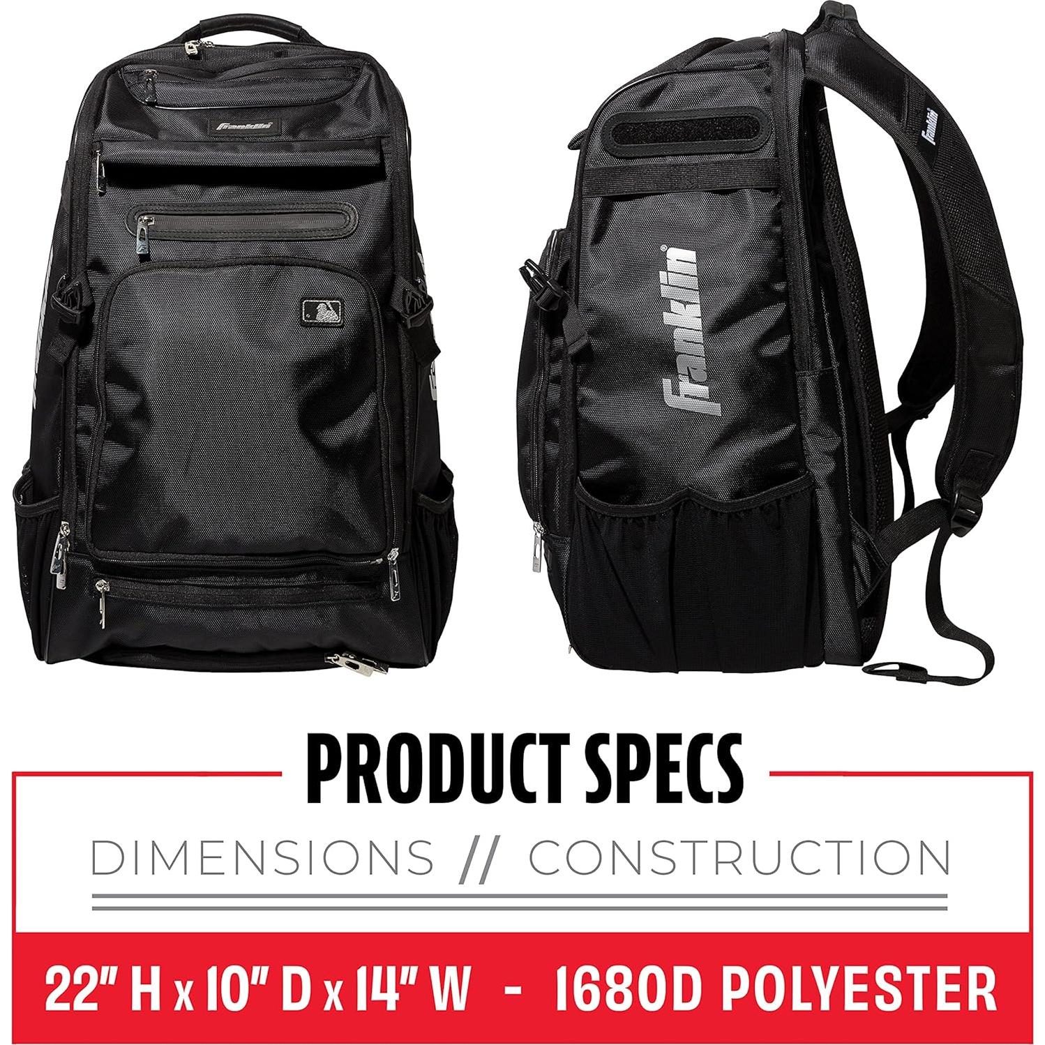 Mochila de béisbol Franklin Sports Junior - Almacenamiento 4 bates