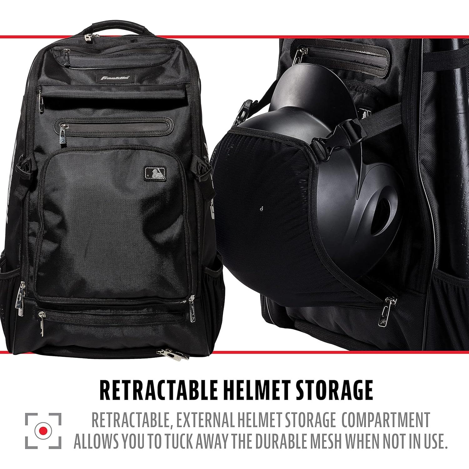 Mochila de béisbol Franklin Sports Junior - Almacenamiento 4 bates