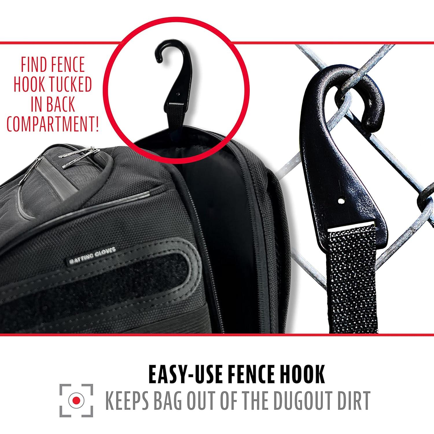 Mochila de béisbol Franklin Sports Junior - Almacenamiento 4 bates