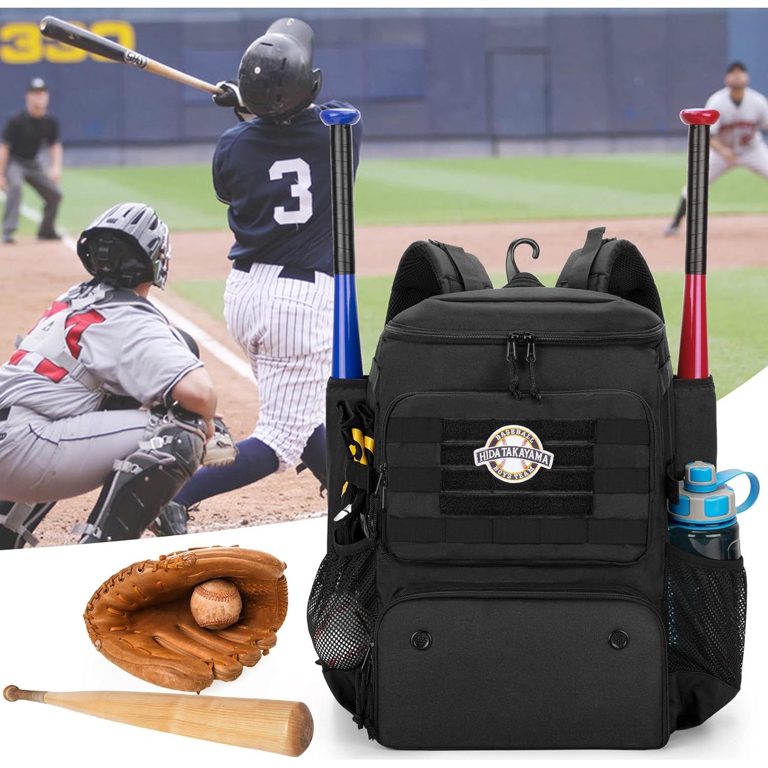 Mochila de béisbol DSLEAF con 2 fundas y compartimento para zapatos