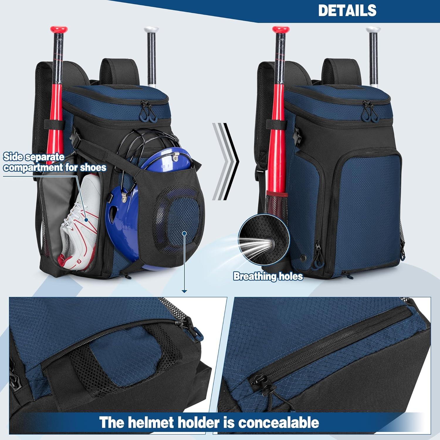 Mochila de Béisbol Smasrob SM00303 con Compartimentos y Soporte