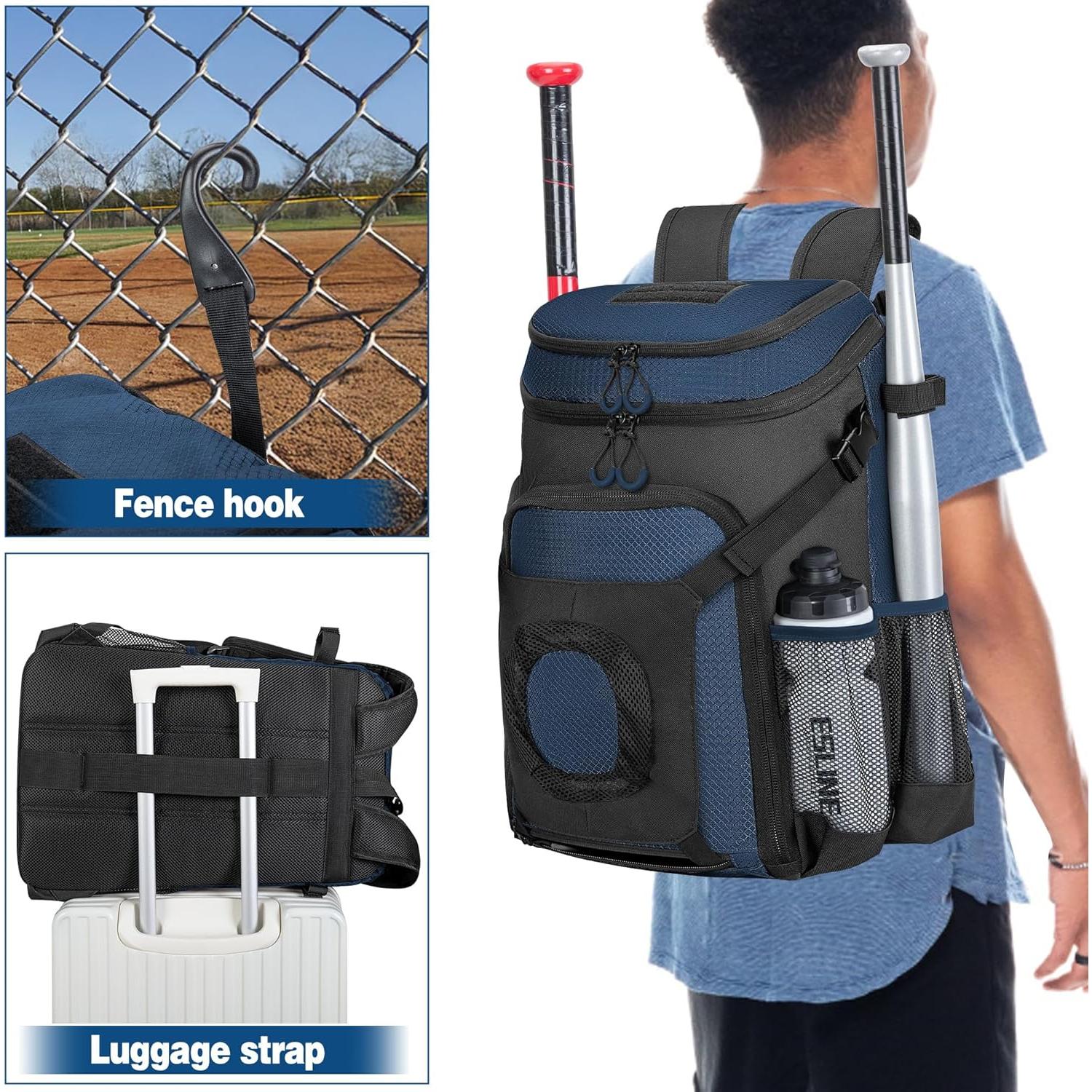 Mochila de Béisbol Smasrob SM00303 con Compartimentos y Soporte
