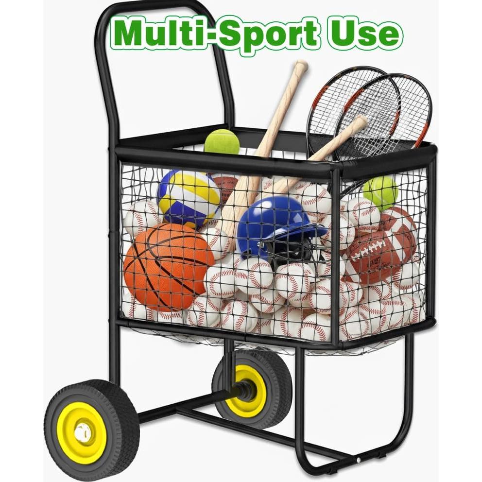 Carro de béisbol JOSPOW con ruedas, capacidad 300 pelotas