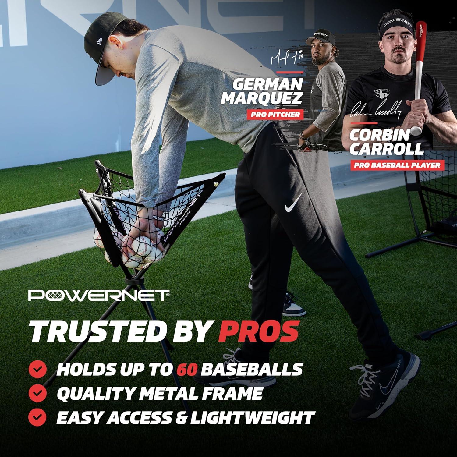 Caddy Portátil de Pelotas PowerNet para Béisbol y Softbol