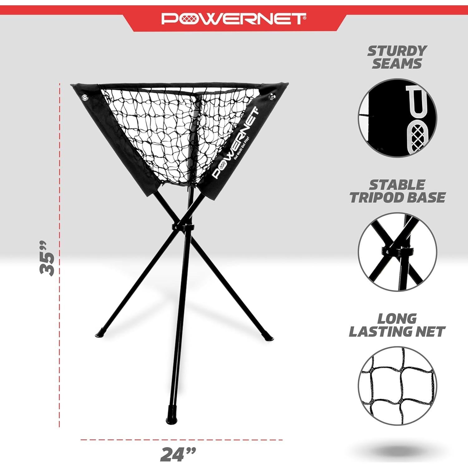 Caddy Portátil de Pelotas PowerNet para Béisbol y Softbol