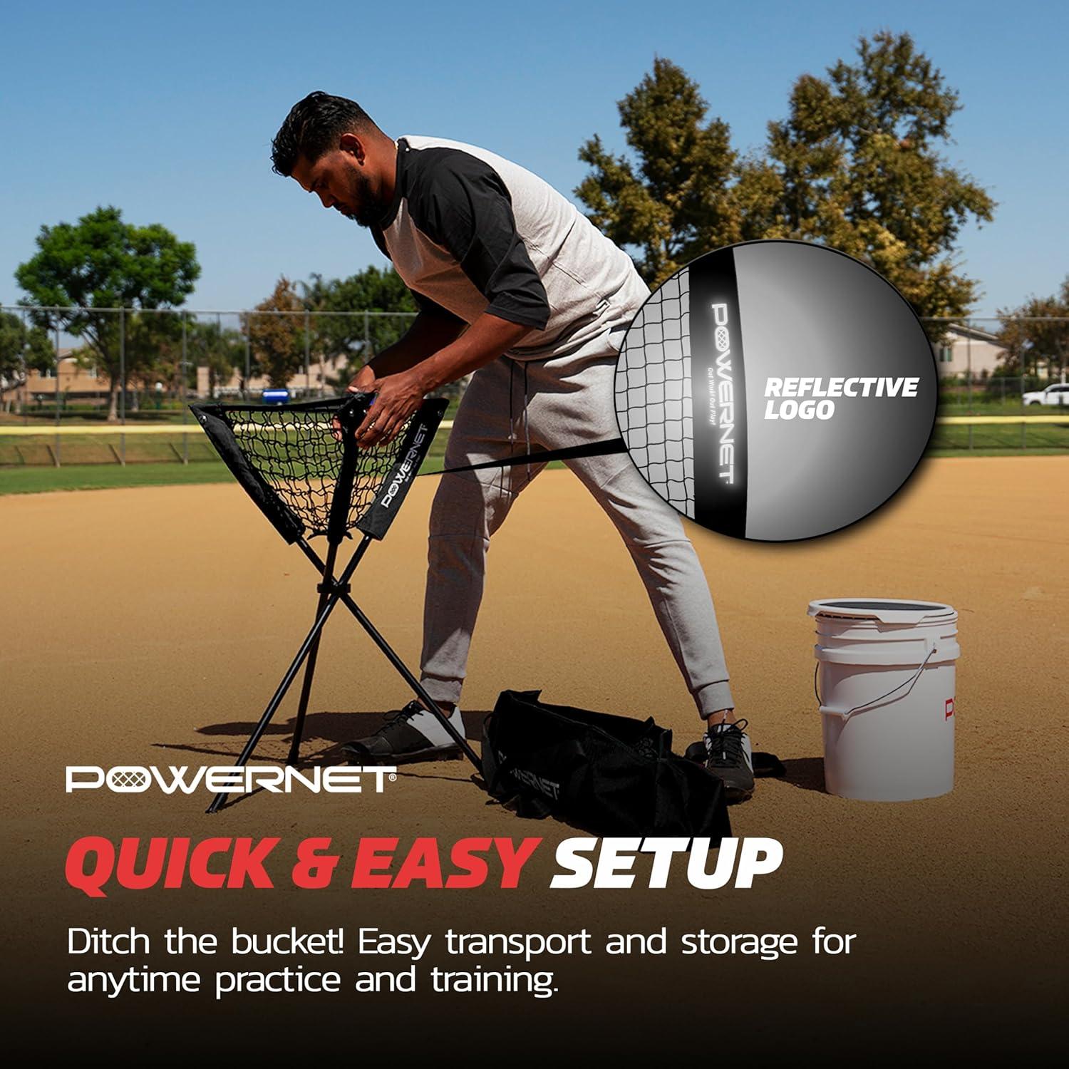 Caddy Portátil de Pelotas PowerNet para Béisbol y Softbol