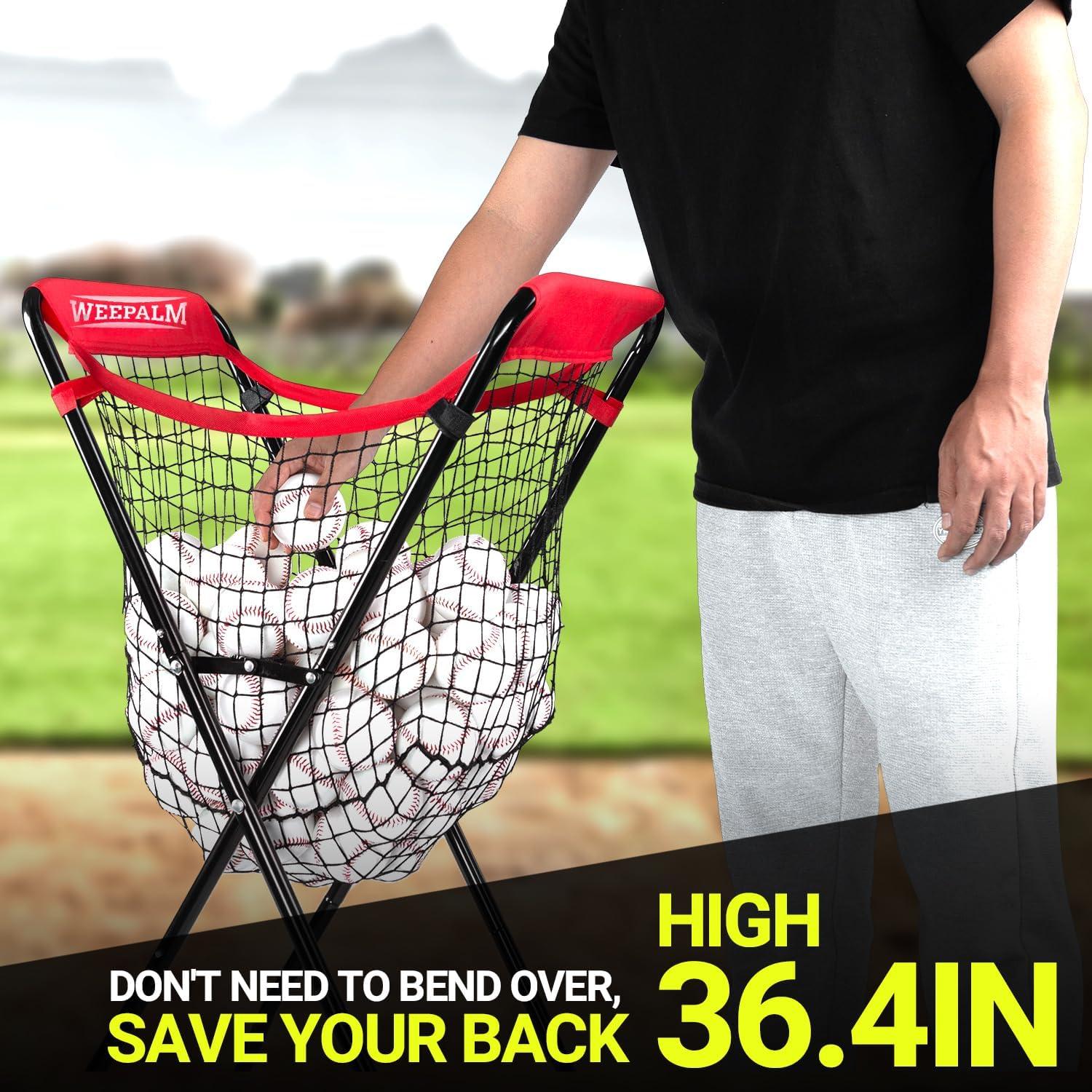 Caddy de Béisbol WEEPALM Extra Grande - Capacidad 100 Pelotas