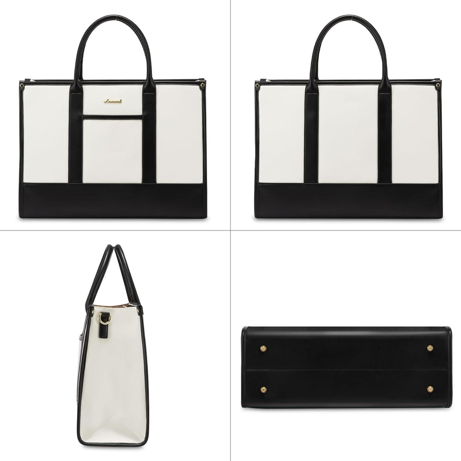 Bolsa Tote LOVEVOOK para Laptop 15.6" Beige-negro