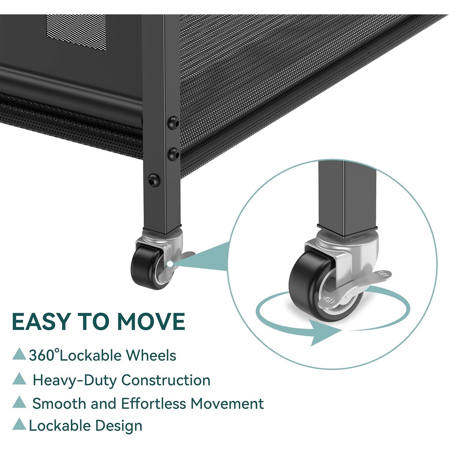 Carro de Almacenamiento de Pelotas Niffgaff - Metal Negro