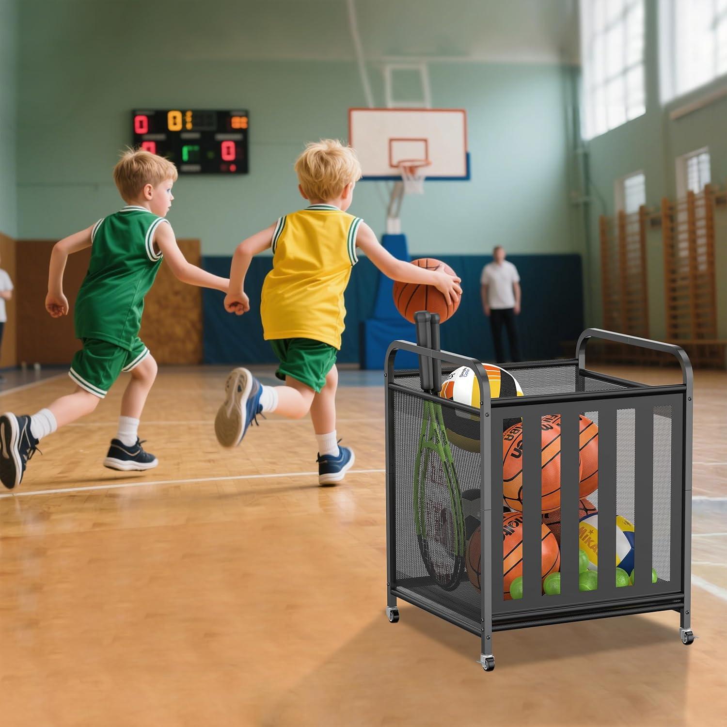 Carro de Almacenamiento de Pelotas Niffgaff - Metal Negro