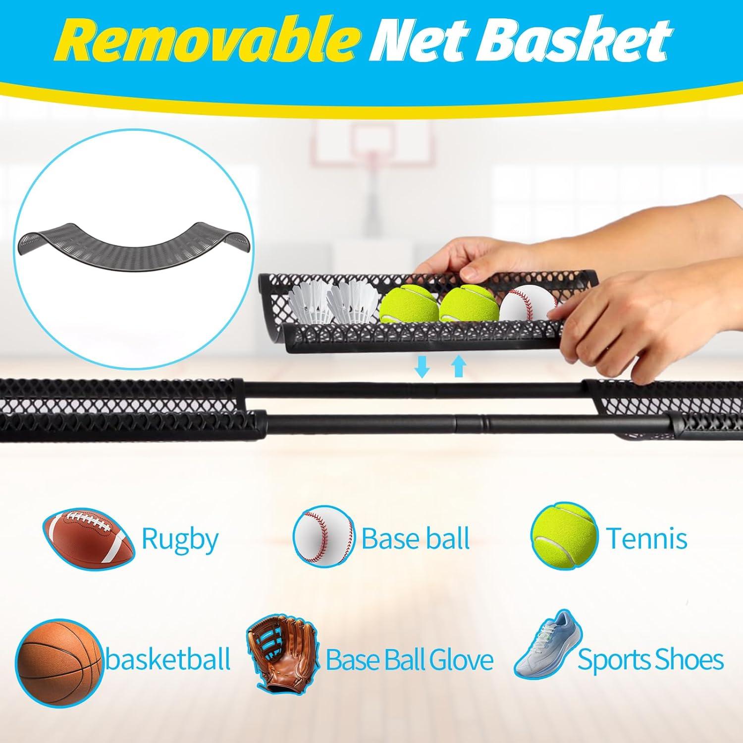 Estante de Almacenamiento Deportivo OFIDELITY 4 Niveles Negro