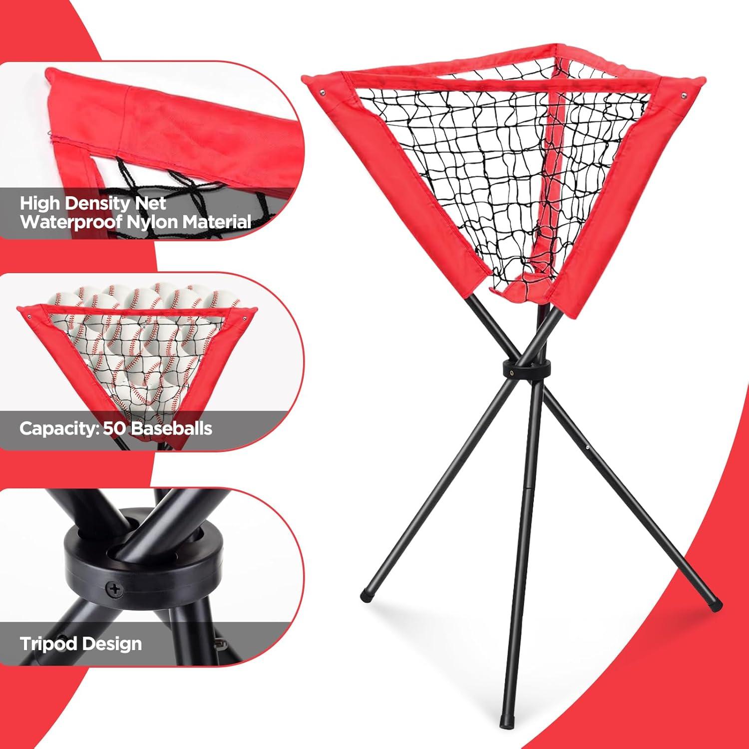 Caddy de Pelotas de Béisbol JISPOORT - Soporte Portátil 60 Pelotas