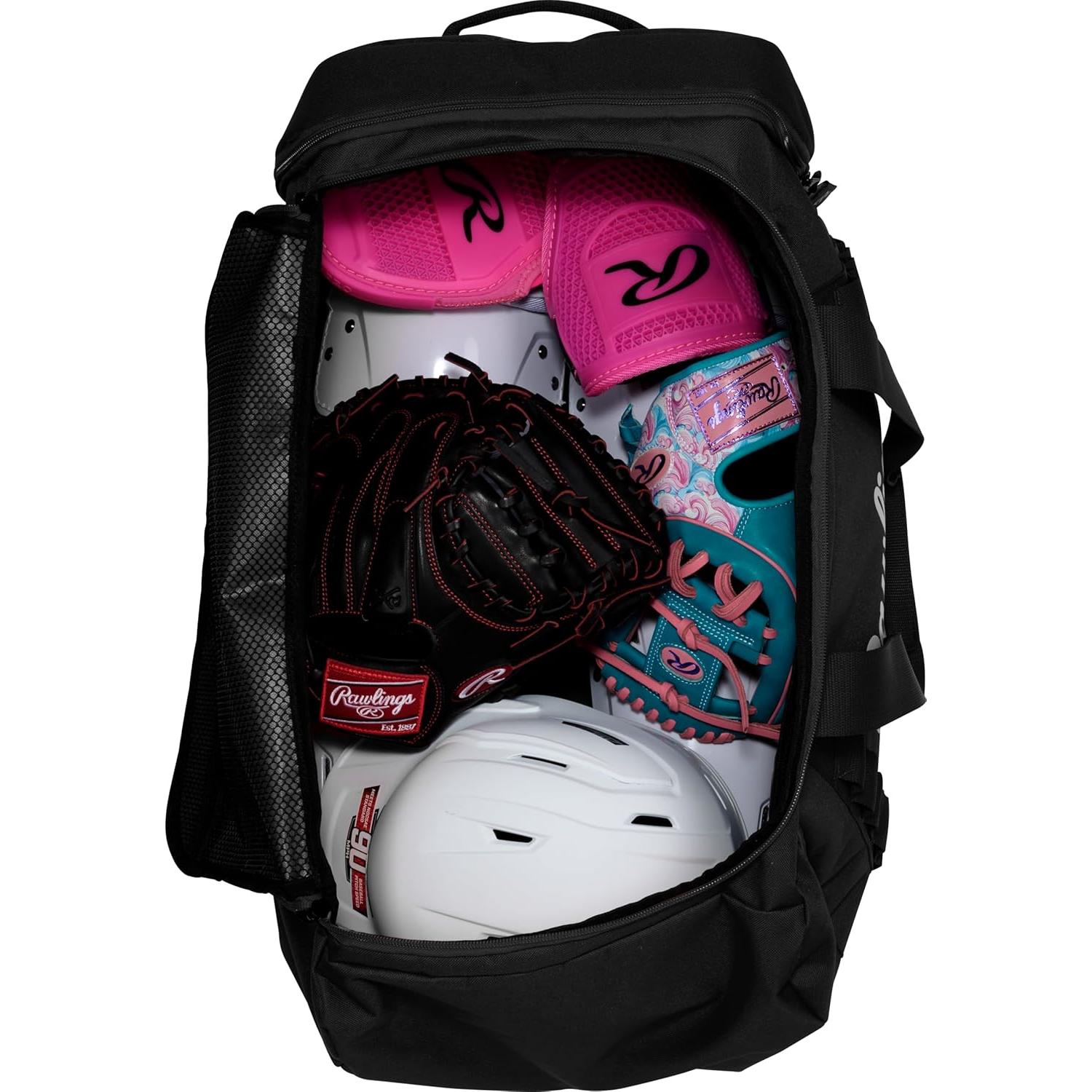 Bolsa Duffel Rawlings Covert 2 para Béisbol/Sóftbol - Negro