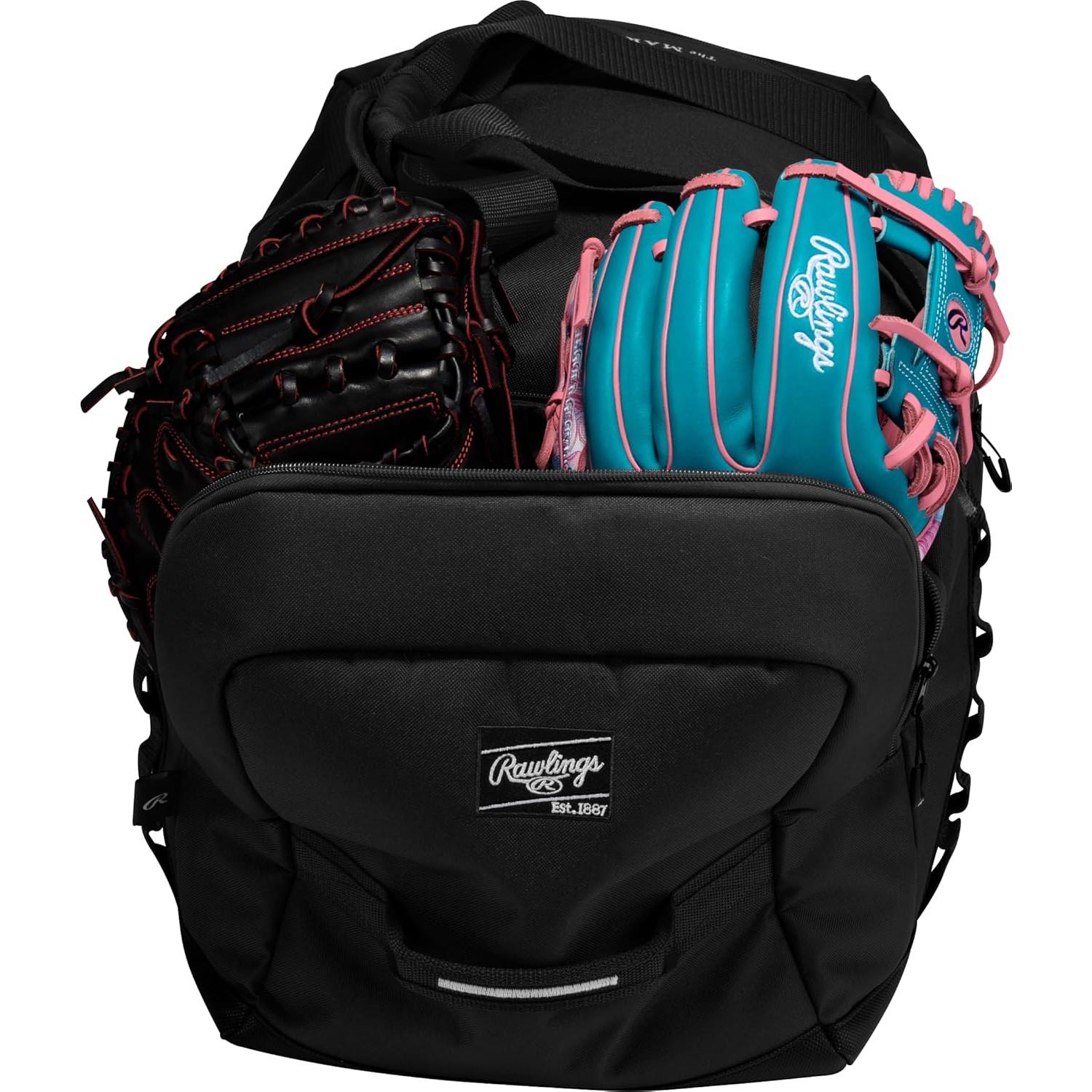 Bolsa Duffel Rawlings Covert 2 para Béisbol/Sóftbol - Negro