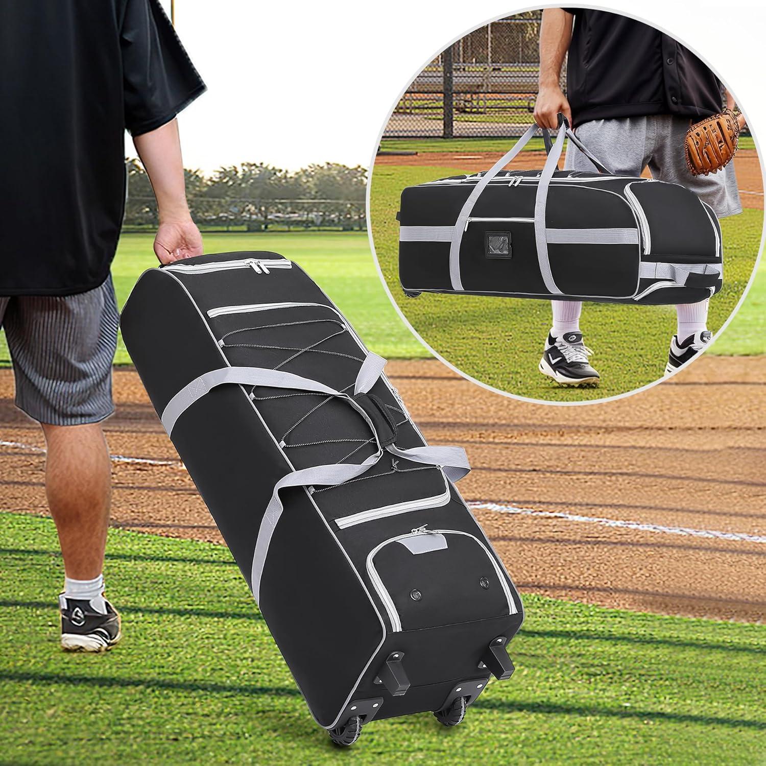 Bolsa de Béisbol con Ruedas JMIANeodark 86L, 5 Compartimentos