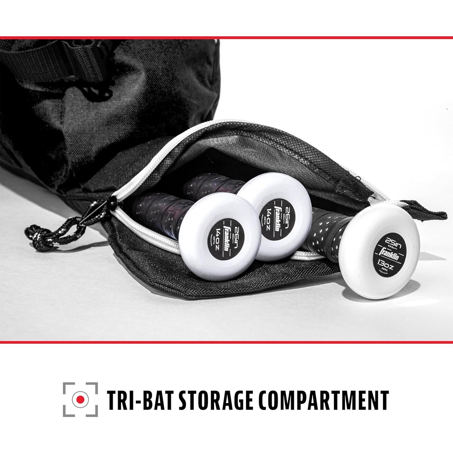 Bolsa de Bate de Béisbol Franklin Sports Junior - Capacidad 3 Bates