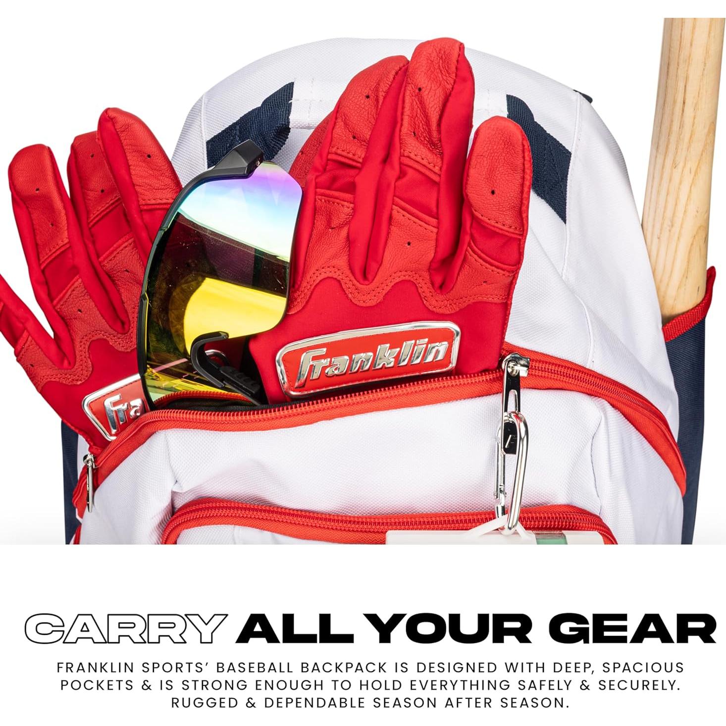 Mochila de béisbol Gameday Franklin Sports - Impermeable 53cm