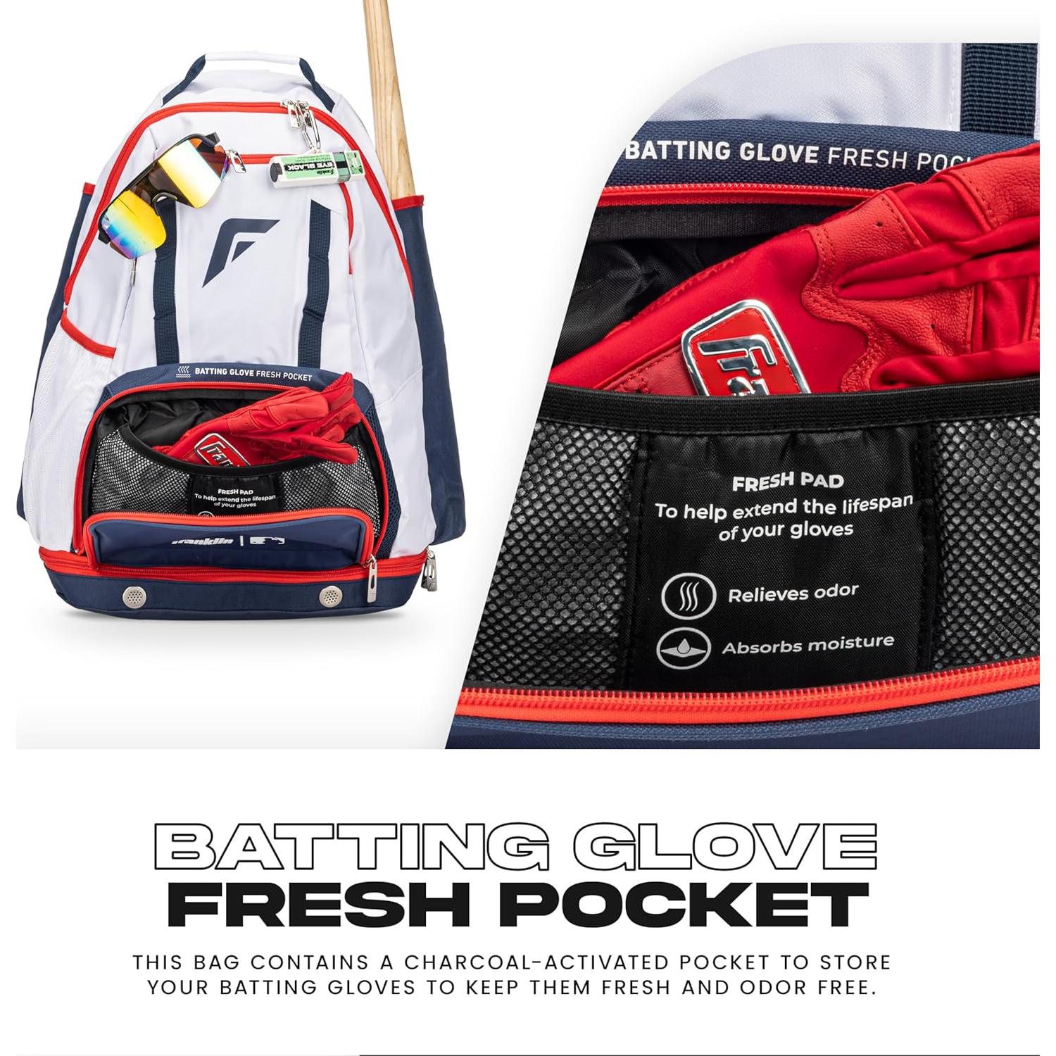 Mochila de béisbol Gameday Franklin Sports - Impermeable 53cm