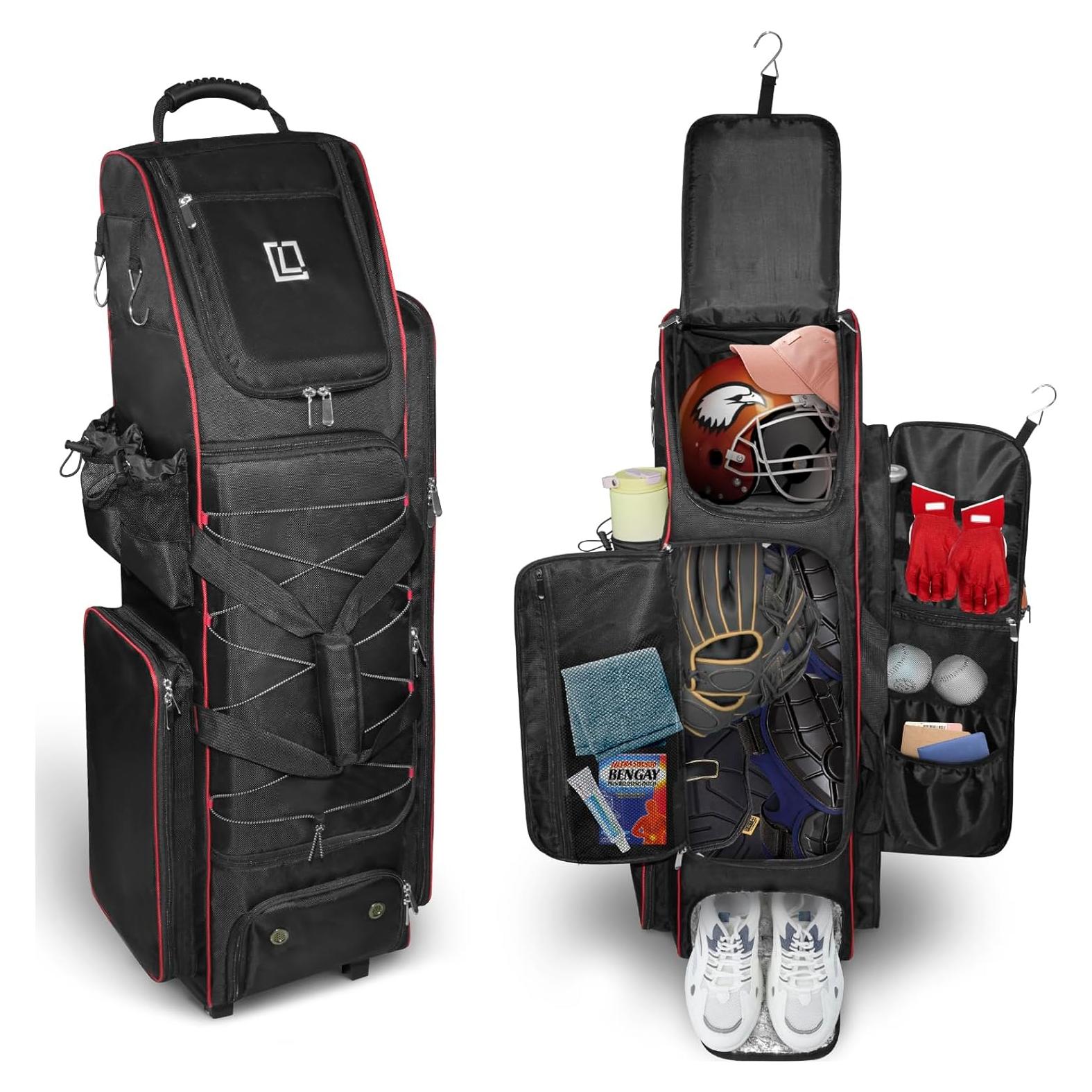 Bolsa de Béisbol Rodante LIWSHWZ 71L con Compartimento para Zapatos