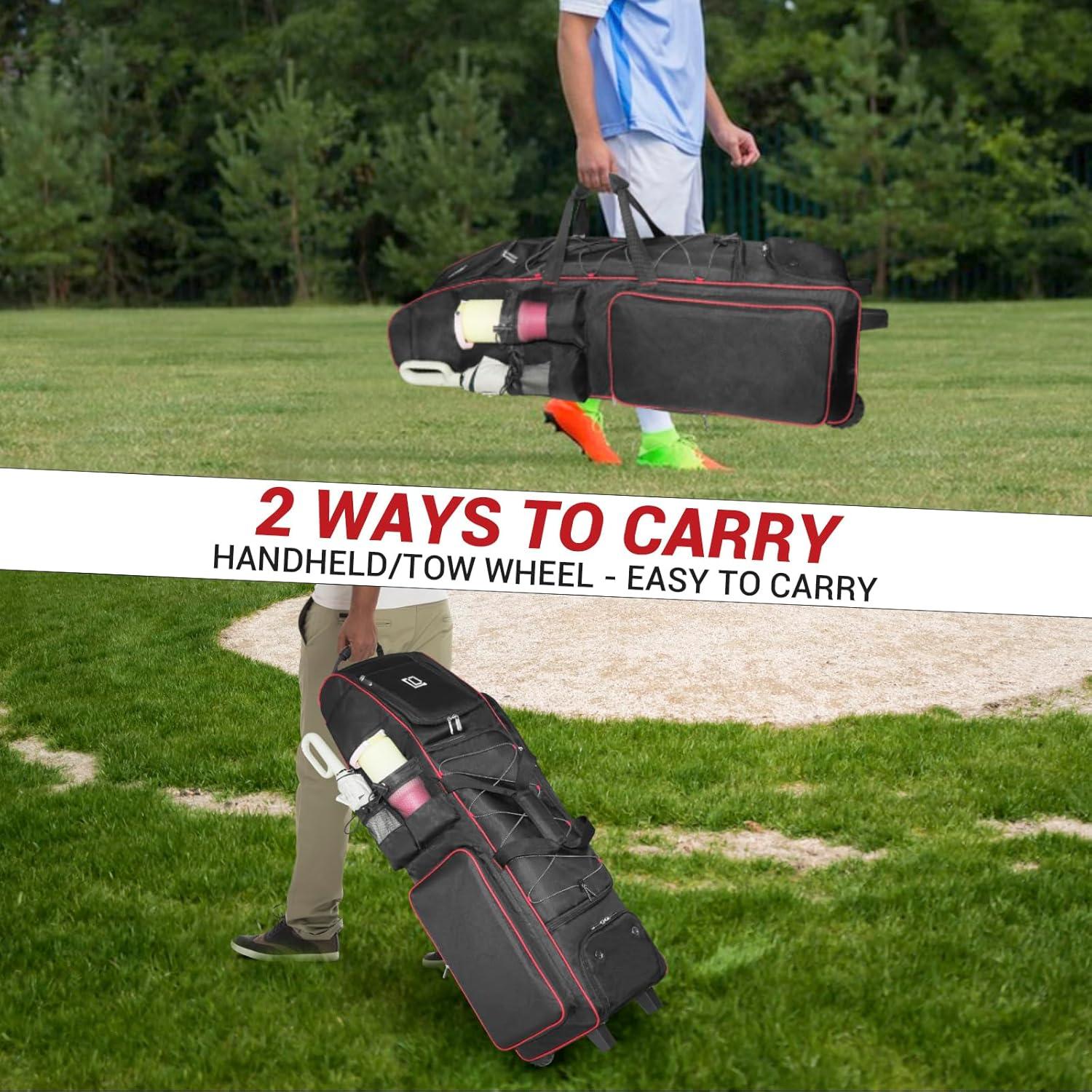 Bolsa de Béisbol Rodante LIWSHWZ 71L con Compartimento para Zapatos