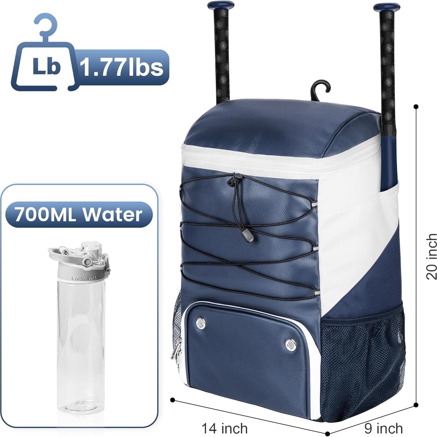 Mochila de Béisbol BIAOTN 43L con Compartimento para Zapatos