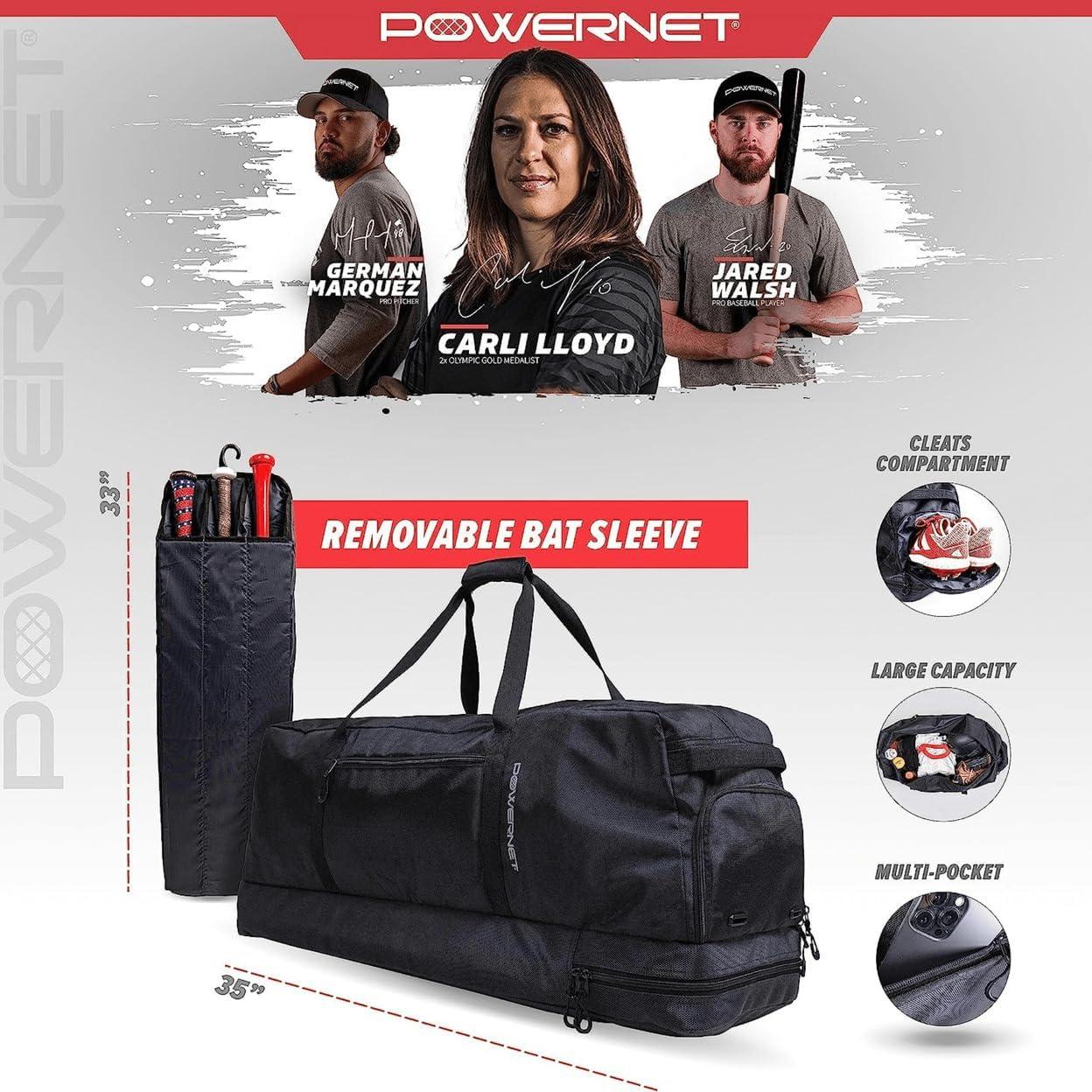 Bolsa Duffle PowerNet Pro Bat Vault para Béisbol y Softbol
