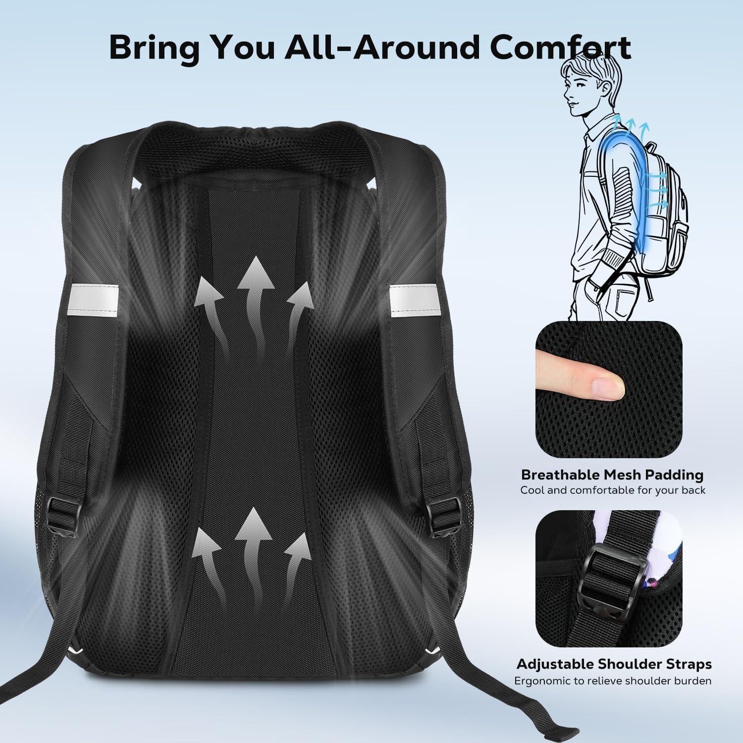 Mochila de Béisbol MoKo Negra con Compartimento para Zapatos