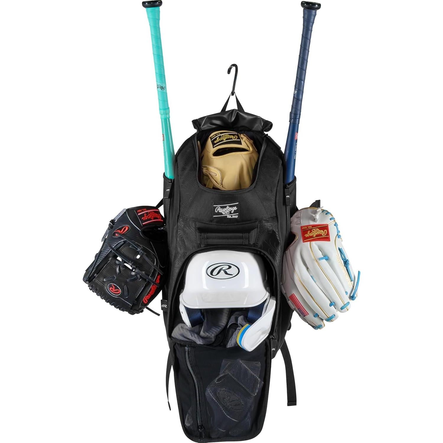 Mochila de Béisbol Rawlings Franchise 2.0 Negra | Rec/Travel