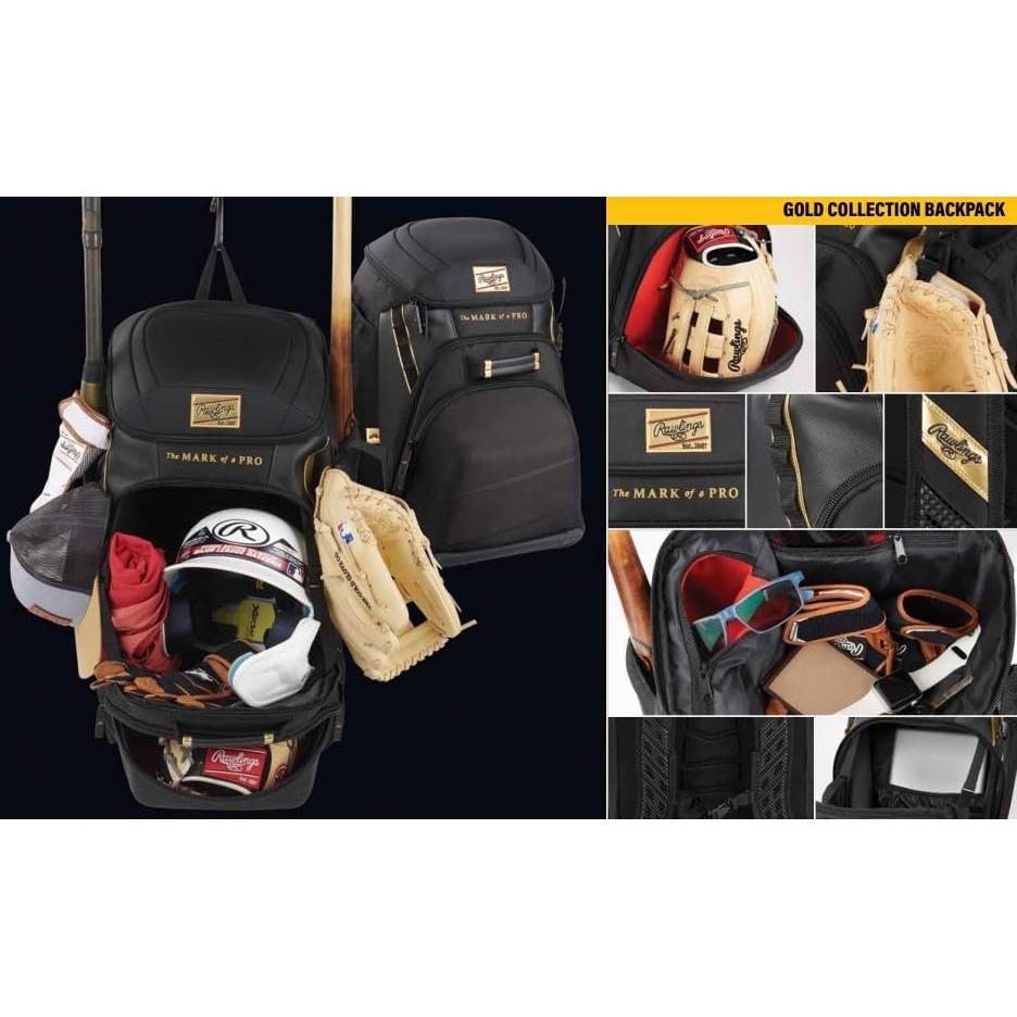 Bolsa de Equipos de Mochila Rawlings Gold Béisbol/Sóftbol