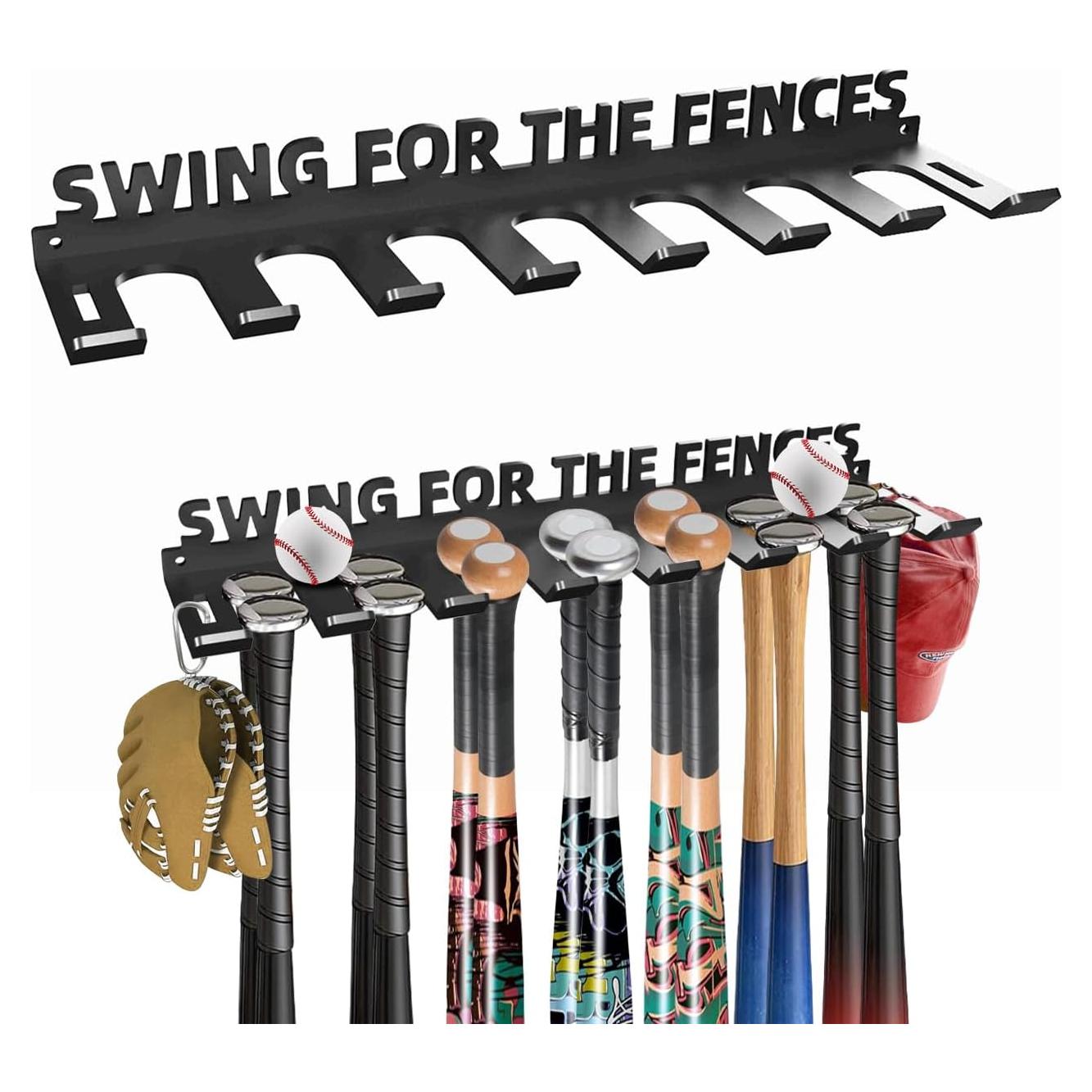 Soporte de Almacenamiento para Bate de Béisbol Sahans - Montaje en Pared, 14 Bates